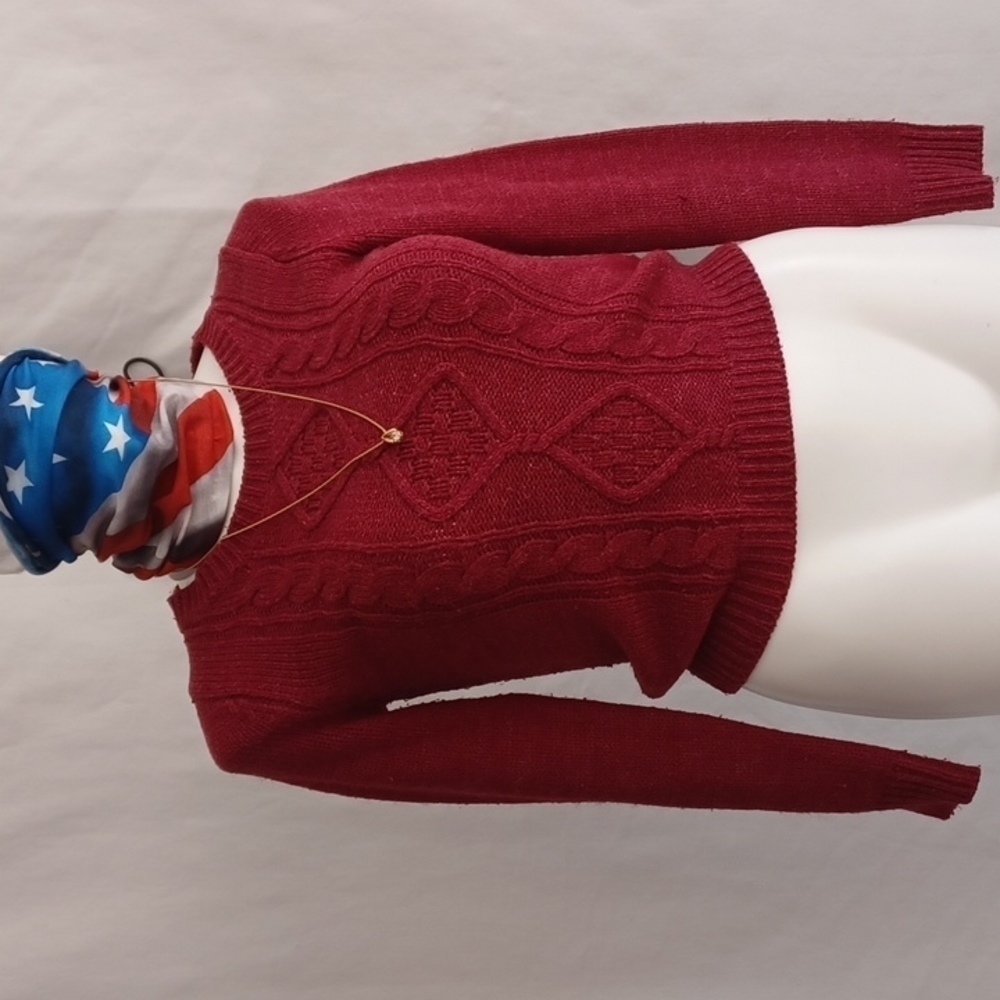 GLIMMER by J. J. Basics sweater burgundy size Small